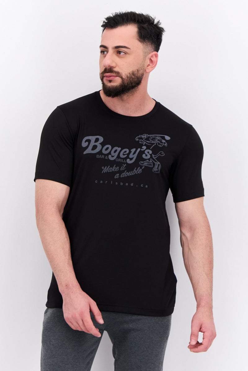 PUMA تي شيرت رياضي للرجال بأكمام قصيرة، خارجي، أسود - Image 1