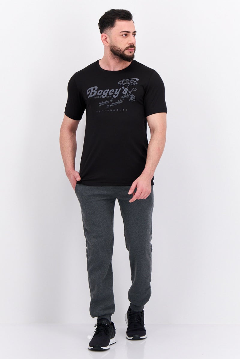 PUMA تي شيرت رياضي للرجال بأكمام قصيرة، خارجي، أسود - Image 3