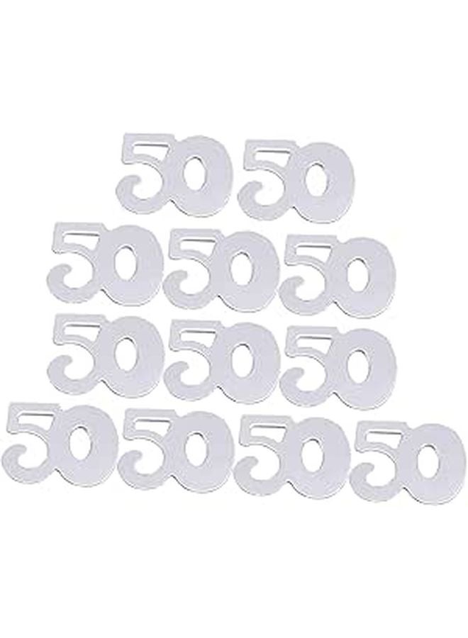 1800 قطعة من الكونفيتي الفضي لتزيين حفلات أعياد الميلاد والزفاف والذكرى السنوية - Image 1