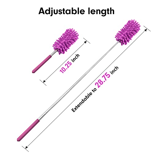 Tukuos Microfiber Duster for Cleaning, Tukuos Hand Washable Dusters with 2pcs Replaceable Microfiber Head, Extendable Pole, Detachable Cleaning Brush Tool for Office, Car, Window, Furniture, Ceiling Fan - Image 5