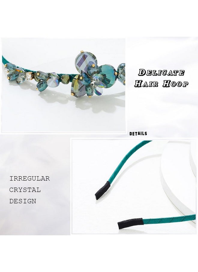 Crystal Headbands Sparkly Rhinestone Hairbands Thin Blue Headpiece Green Gray Women Hair Accessories For Party Costume (Green) - pzsku/Z58481C1430694CB913D9Z/45/_/1735566889/685bb7c1-4ae1-45ff-b75b-6e0d052797c9