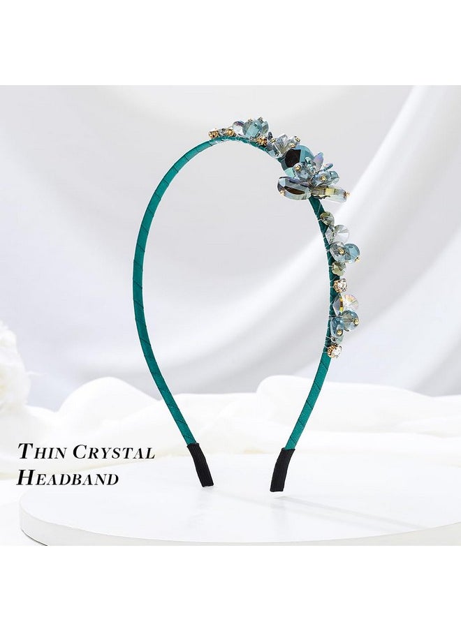 Crystal Headbands Sparkly Rhinestone Hairbands Thin Blue Headpiece Green Gray Women Hair Accessories For Party Costume (Green) - pzsku/Z58481C1430694CB913D9Z/45/_/1735566894/b5ca0bfd-cd9c-4acc-9c9c-2ae61ce540d3