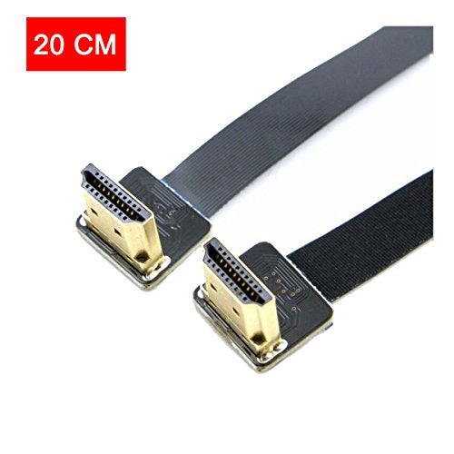 Kework 20cm FPV HDMI Slim Flat Cable, Downward Male to Downward Male 1080P HDMI Cord - Image 2