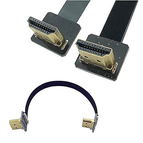 Kework 20cm FPV HDMI Slim Flat Cable, Downward Male to Downward Male 1080P HDMI Cord - Image 1
