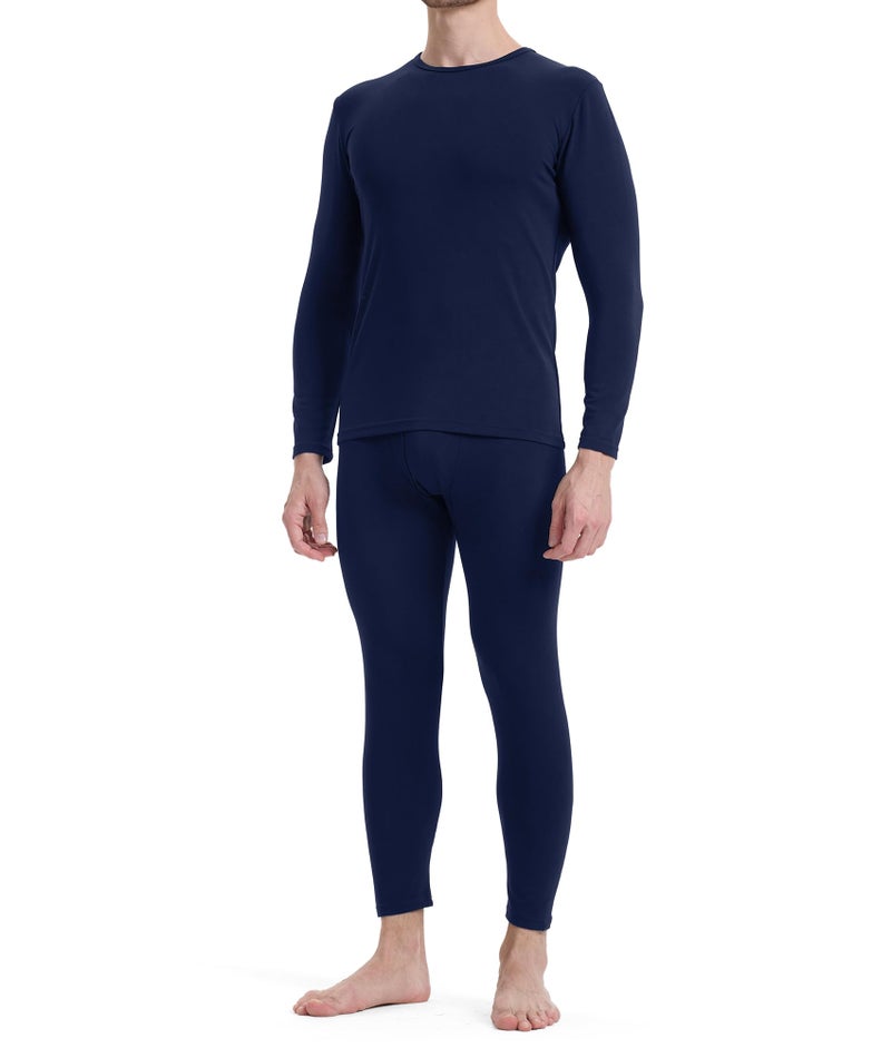 BAMBOO COOL BlazeBoo Men's Thermal Underwear with Soft Fleece Lined Base Layer Cold Weather Top Bottom Gift Set - Image 1