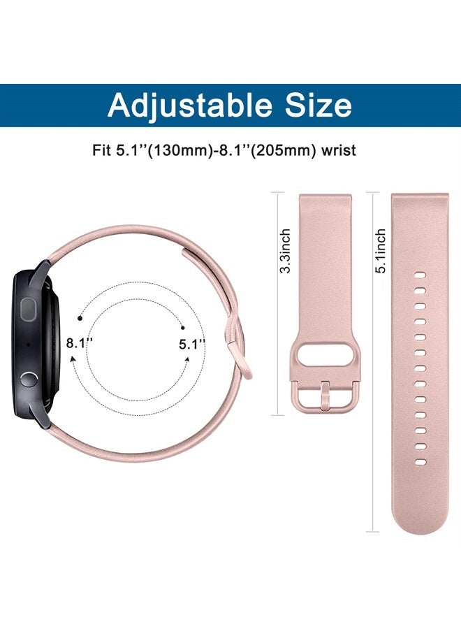 YILED أحزمة ساعة سيليكون قابلة للإفراج السريع 20 مم 22 مم، حزام ساعة رياضي ناعم بديل للنساء والرجال (20 مم، أسود + أحمر نبيذي + وردي ذهبي)