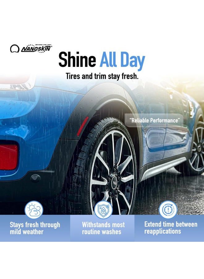 Nanoskin BLUE DRESS Premium Dressing 55 Gallons- Sprayable Interior & Exterior Dressing for Car Detailing | Works on Tire, Vinyl, Rubber, Plastic & Trim| Safe for Cars, Trucks, Motorcycles, RVs & More - Image 5