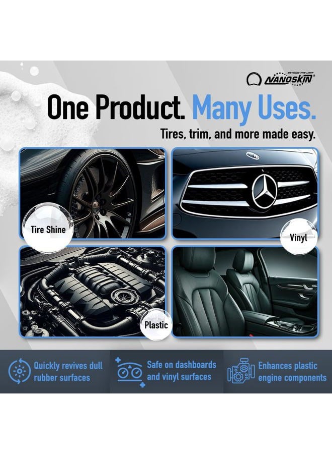Nanoskin BLUE DRESS Premium Dressing 55 Gallons- Sprayable Interior & Exterior Dressing for Car Detailing | Works on Tire, Vinyl, Rubber, Plastic & Trim| Safe for Cars, Trucks, Motorcycles, RVs & More - Image 3