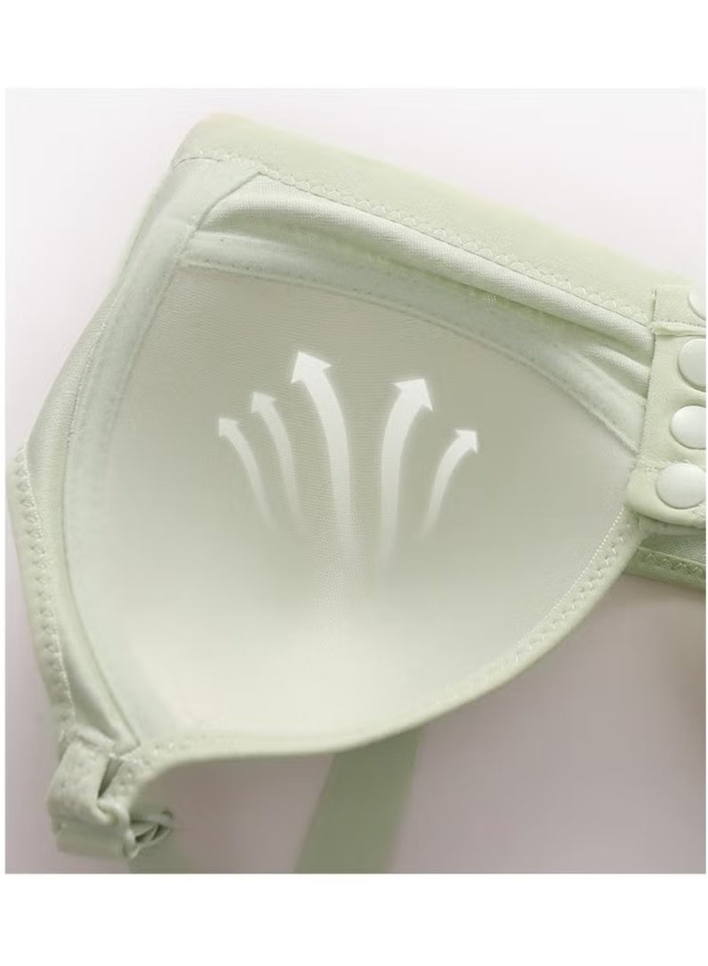 4-Piece Set New Nursing Bra Front Buckle Thin Breathable No Steel Ring Gathered - Image 5