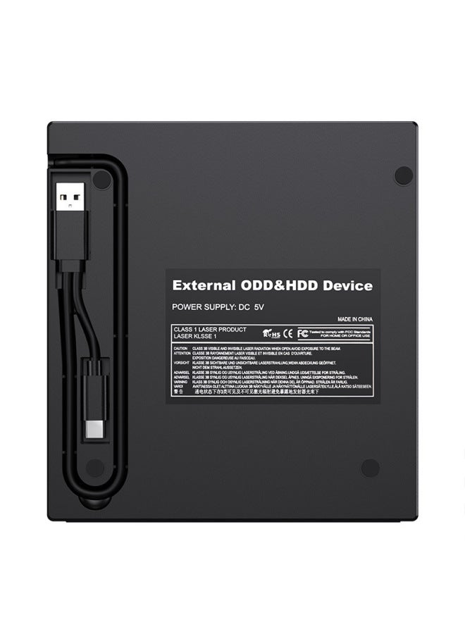 USB External Optical Drive Mobile DVD Burner Expansion Card Desktop External Computer Notebook Burning-Color:Black-Specifications:DVD Burner (read/write CD DVD)  - Image 5