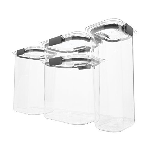 Rubbermaid Brilliance Pantry Food Storage Container Set, BPA-Free, Airtight & Leak-Proof, Clear, 8-Piece, Dishwasher Safe - Image 2
