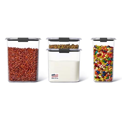 Rubbermaid Brilliance Pantry Food Storage Container Set, BPA-Free, Airtight & Leak-Proof, Clear, 8-Piece, Dishwasher Safe - Image 1