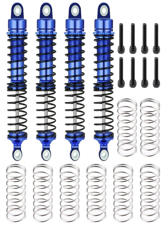 MORFUM RC 4PCS Aluminum Shocks Absorber Assembled (Front & Rear) Full Metal Dampers Oil-Filled Shocks with Springs Compatible with 1/18 Traxxas LaTrax Teton Desert Prerunner, Replace Parts 7660 7665 - Image 1
