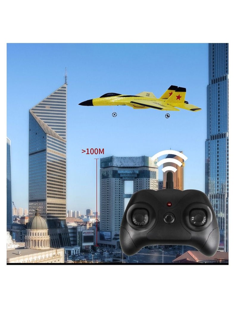 AROAQ DIY RC Plane Toy 620 yellow 3 battery Remote Control Airplane DIY Fixed Wing Aircraft  - Image 2