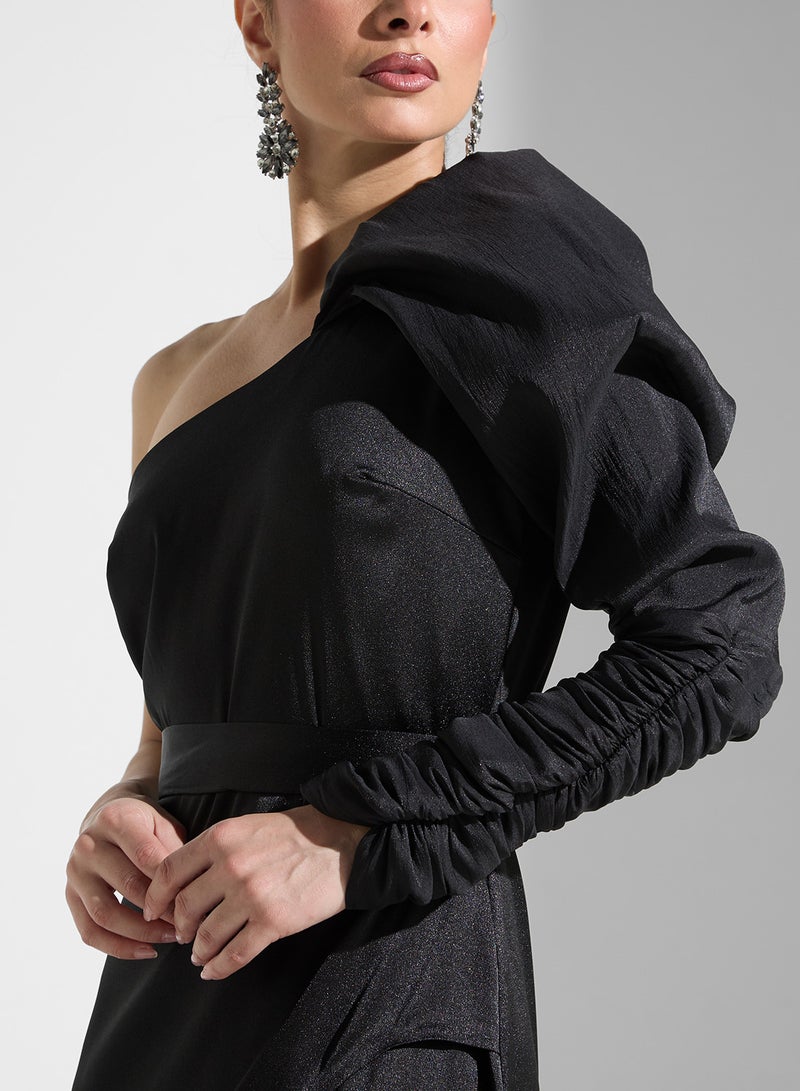 ايرا فستان بأكمام غير متماثلة - Image 3