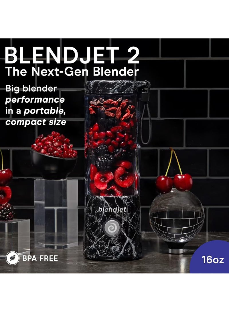 BlendJet Portable Blender for Smoothies & Shakes- black marble - Image 2