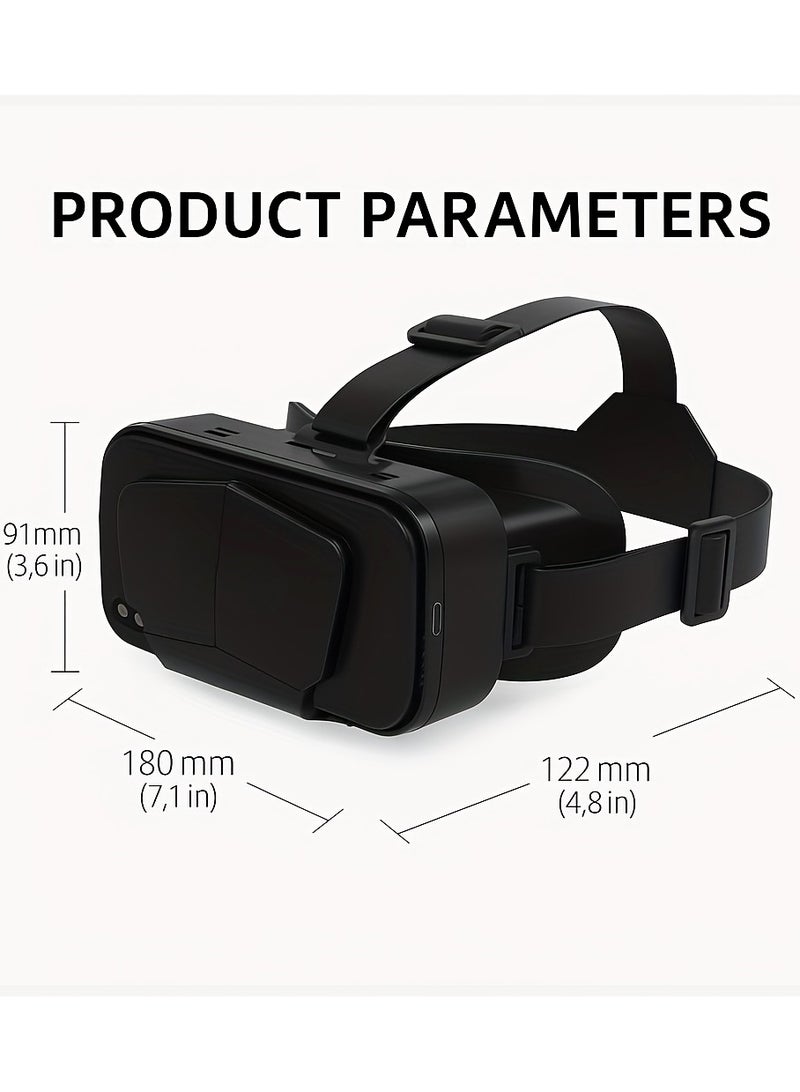 3D VR Headset with Blue Light Filter, Smart Virtual Reality Glasses - Image 1