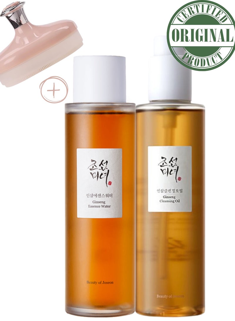 Beauty of Joseon Cleansing & Hydrating Due & face scrubber - Deep Ginseng Cleansing Oil for Makeup Removal + Hydrating Ginseng Essence Water for Radiant Skin | Gentle, Effective Skincare Duo for All Skin Types 360ml - Image 2