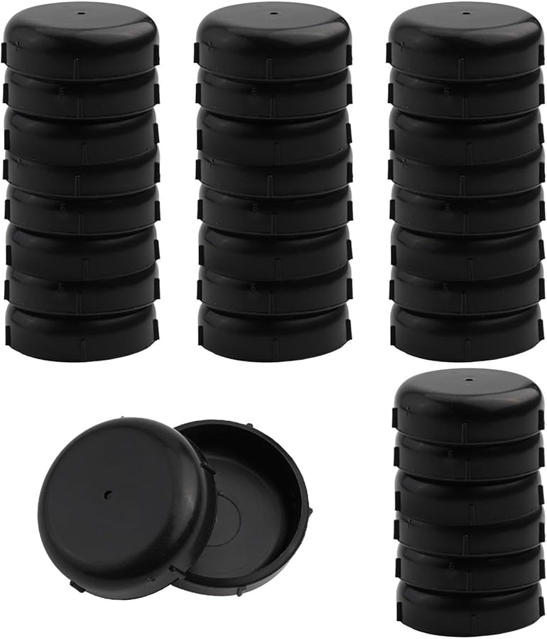 حزمة سوداء من 32 قطعة واقيات أرجل أثاث الفناء الحديدي المطاوع مقاس 1 1 2 بوصة للكراسي والطاولات - Image 2