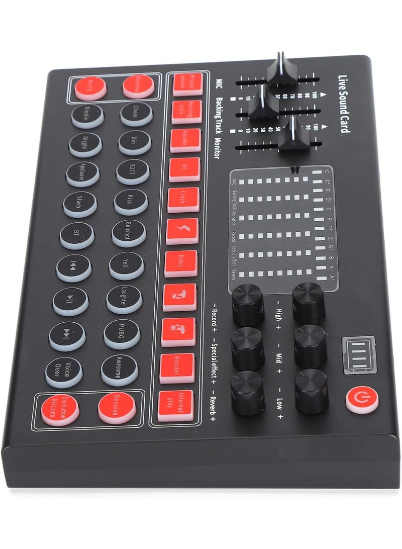 MUNTAQI M9 Live Sound Card Set with Bluetooth 5.0 – Professional Audio Mixer & Streaming Equipment Kit, Portable Sound Effects Board for Live Streaming, Podcasting, Recording, Karaoke, Gaming – USB & Wired Connection - Image 4