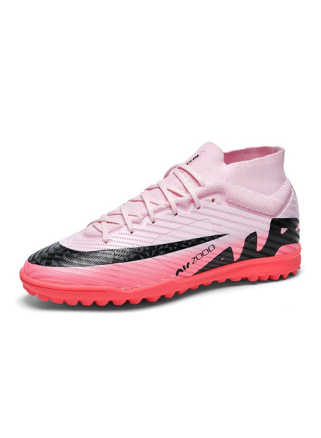 8528 Broken Nails Pink 8528 Plus Size Soccer Shoes Training Sneaker For Boys And Girls Young Students Short Broken Nails And Spikes Competition