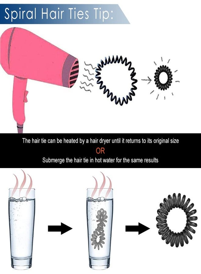 زيبويو ربطات شعر ZIBUYU® للنساء والفتيات، ربطات شعر حلزونية ملفوفة، أربطة مطاطية مرنة أنيقة، 27 قطعة - Image 3