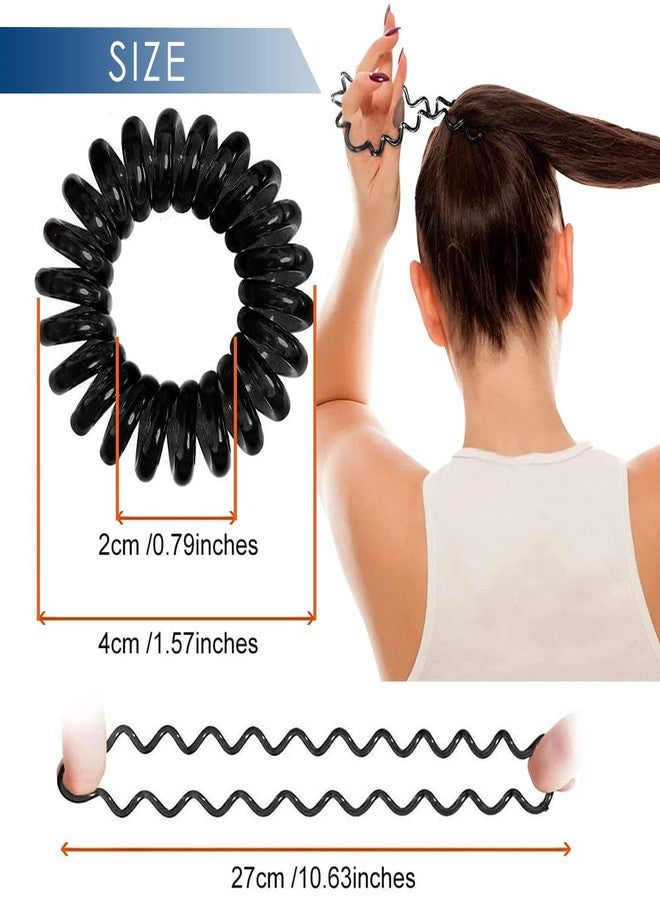 زيبويو ربطات شعر ZIBUYU® للنساء والفتيات، ربطات شعر حلزونية ملفوفة، أربطة مطاطية مرنة أنيقة، 27 قطعة - Image 2