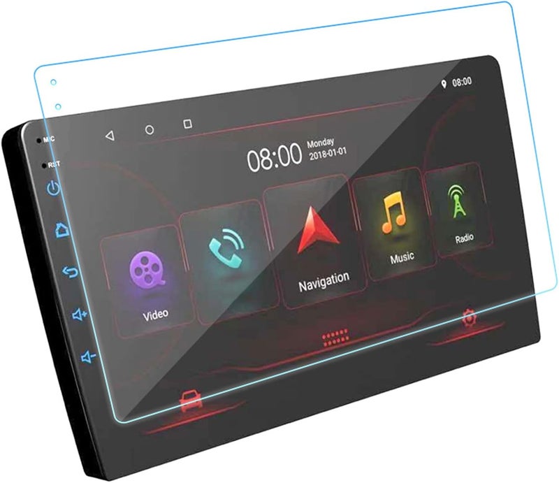 Buachois Car GPS Screen Protector Foil, Anti Scratch Anti Fingerprint Tempered Glass Clear Touchscreen Film for Car Navigation Display (10 Inch) - Image 1