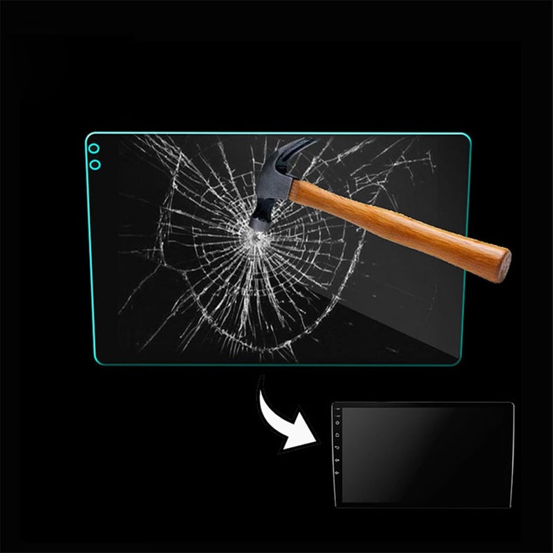 Buachois Car GPS Screen Protector Foil, Anti Scratch Anti Fingerprint Tempered Glass Clear Touchscreen Film for Car Navigation Display (10 Inch) - Image 3
