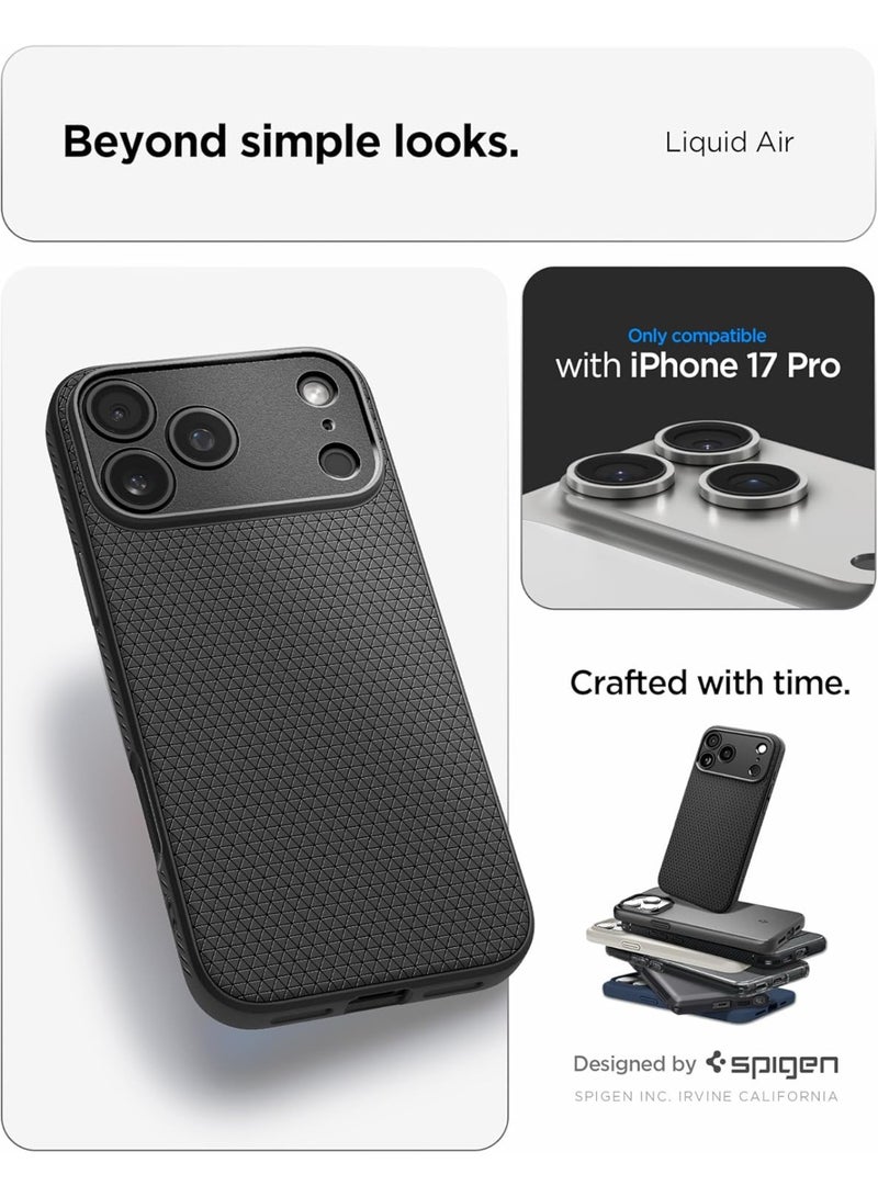 Spigen Liquid Air iPhone 17 PRO Case Cover (2025) - Matte Black - Image 5