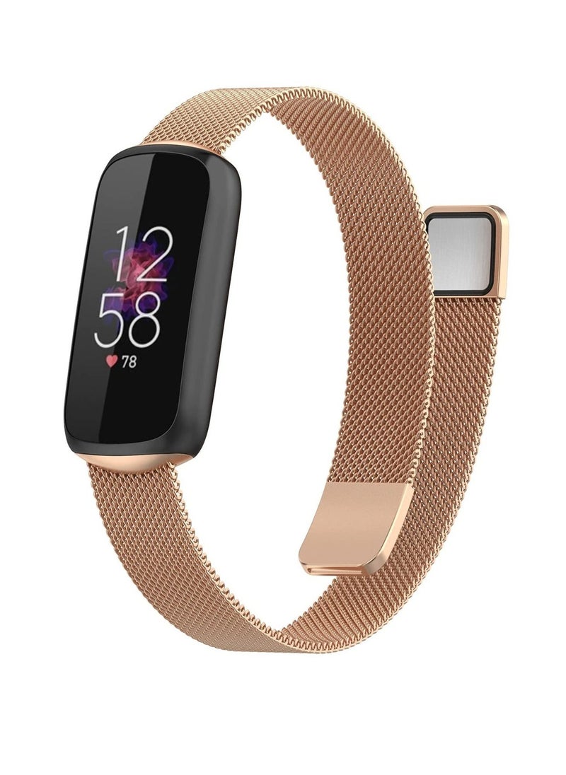 Generic - Mesh Watch Band Replacement Metal Bands Stainless Steel Magnetic Milanese Watch Band Strap Compatible with Fitbit Luxe/Fitbit Luxe Special Edition Smartwatch Fitness Tracker - Image 1