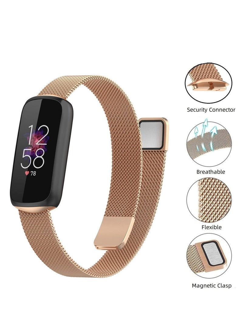 Generic - Mesh Watch Band Replacement Metal Bands Stainless Steel Magnetic Milanese Watch Band Strap Compatible with Fitbit Luxe/Fitbit Luxe Special Edition Smartwatch Fitness Tracker - Image 1