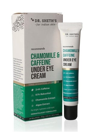 Chamomile & 2.5 Caffeine Under Eye Cream | Reduces Fine Lines Wrinkles & Puffiness | 0.1% Bakuchiol & Algae Extract for Dark Circles For Women & Men | Daily use anti aging cream -15g - pzsku/Z5848CF876AD009DD6E0EZ/45/1743998607/743af8f2-be5d-4194-a051-632004253050