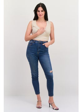 ONLY Women Scoop Neck Sleeveless Solid Crop Top, Cream  - Image 4