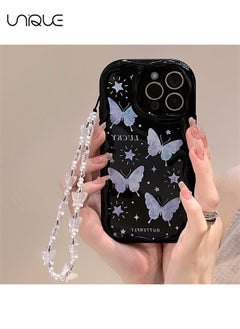 For iPhone 15 Pro Max Phone Case - Laser Butterfly Phone Case - TPU Protective Case - Shockproof Ultra Thin Phone Case Female Girl, Black / With Lanyard - pzsku/Z5848D89BBF3674E4DBBEZ/45/_/1695365799/8d920502-3786-4965-aab6-80b59f420cda