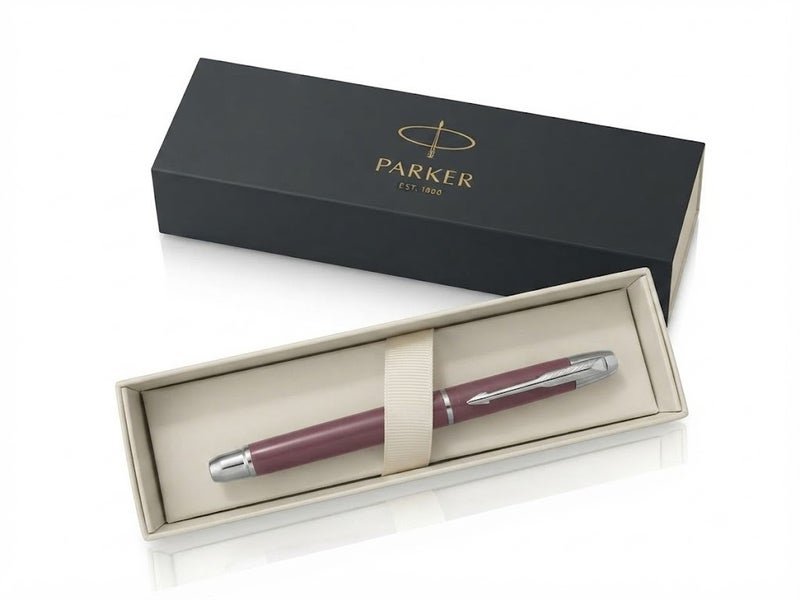 Parker IM Light Purple Silver Standard Fountain Pen, Chrome Trim, Professional Writing Gift - Image 2