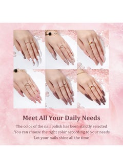 Aokitec Gel Nail Polish Kit 6X8Ml Gel Polish Set Soak Off Nail Gel Polish Set,Gel Nail Manicure Kit Diy Home Gifts For Women Christmas (Honeymoon Travel)  - Image 4