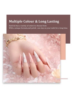 Aokitec Gel Nail Polish Kit 6X8Ml Gel Polish Set Soak Off Nail Gel Polish Set,Gel Nail Manicure Kit Diy Home Gifts For Women Christmas (Honeymoon Travel)  - Image 5