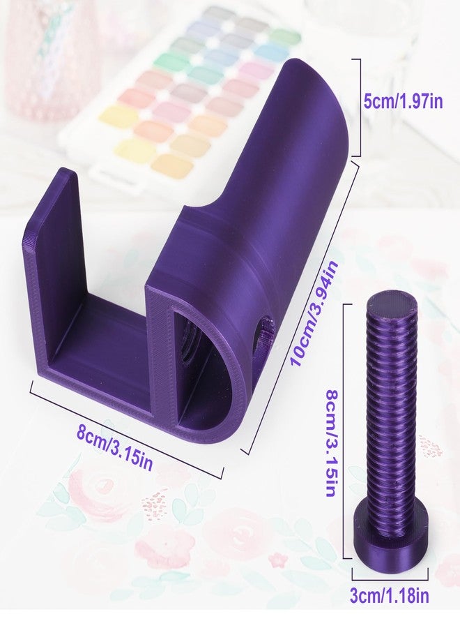 Qoroos Diamond Painting Canvas Roll Holder,Adjustable Diamond Painting Canvas Table Clamp for Diamond Painting,Accessories and Tools for DIY Diamond-Painters,2 Pack(Purple) - Image 2