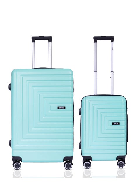 Pilgrimage Set of 2 Travelling Luggage | Hardside Soft Handle Trolley with TSA Lock |Double 360° 8 Wheeler| Cabin-20 Inch, Large-28 Inch| Mint