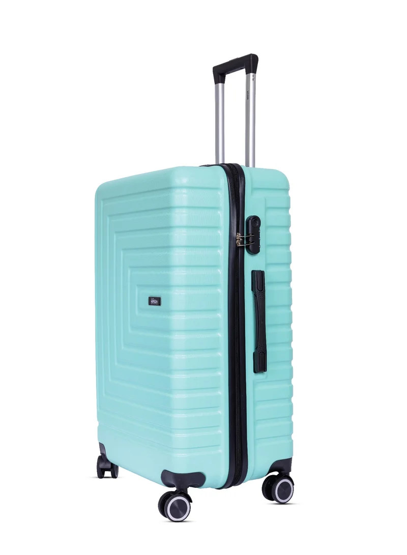 MNUK Pilgrimage Set of 2 Travelling Luggage | Hardside Soft Handle Trolley with TSA Lock |Double 360° 8 Wheeler| Cabin-20 Inch, Large-28 Inch| Mint
