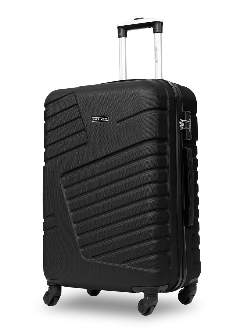 PARAJOHN Series Series Set of 3 Luggage | Lightweight Small 10KG, Medium 20KG & Large 30KG ABS 4 Wheels Trolley Hardsided Travel Suitcase - Black - Image 2