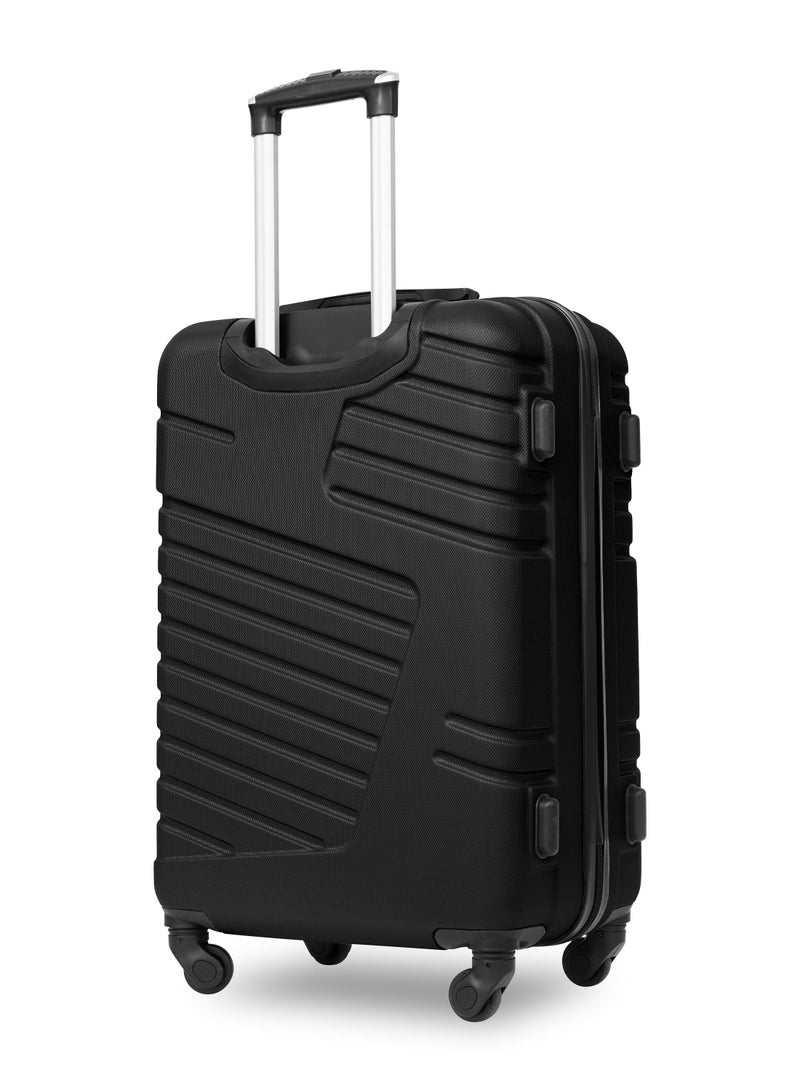 PARAJOHN Series Series Set of 3 Luggage | Lightweight Small 10KG, Medium 20KG & Large 30KG ABS 4 Wheels Trolley Hardsided Travel Suitcase - Black - Image 5