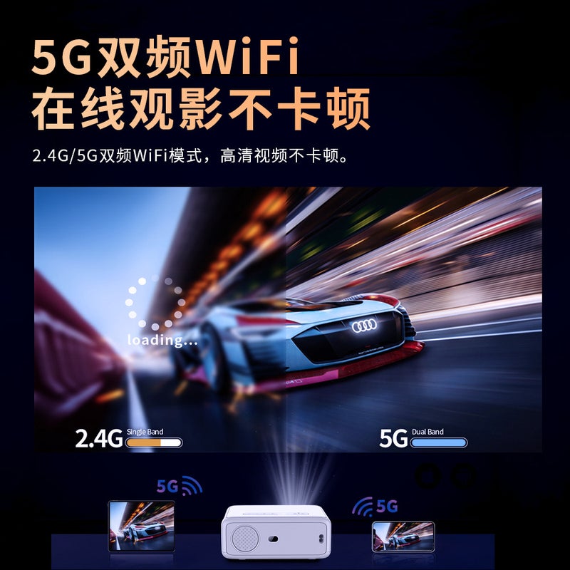 Hd Projector Y8 Intelligent Auto Focus 4K 5G Same Screen El Homestay Projection/ - Image 5