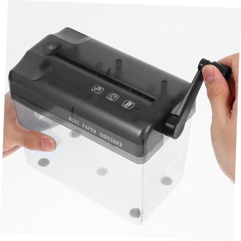 DOITOOL Manual Paper Shredder Handheld Small Desktop Office Shredder Wear-Resistant Black for Home and School Document Cutting - Image 4