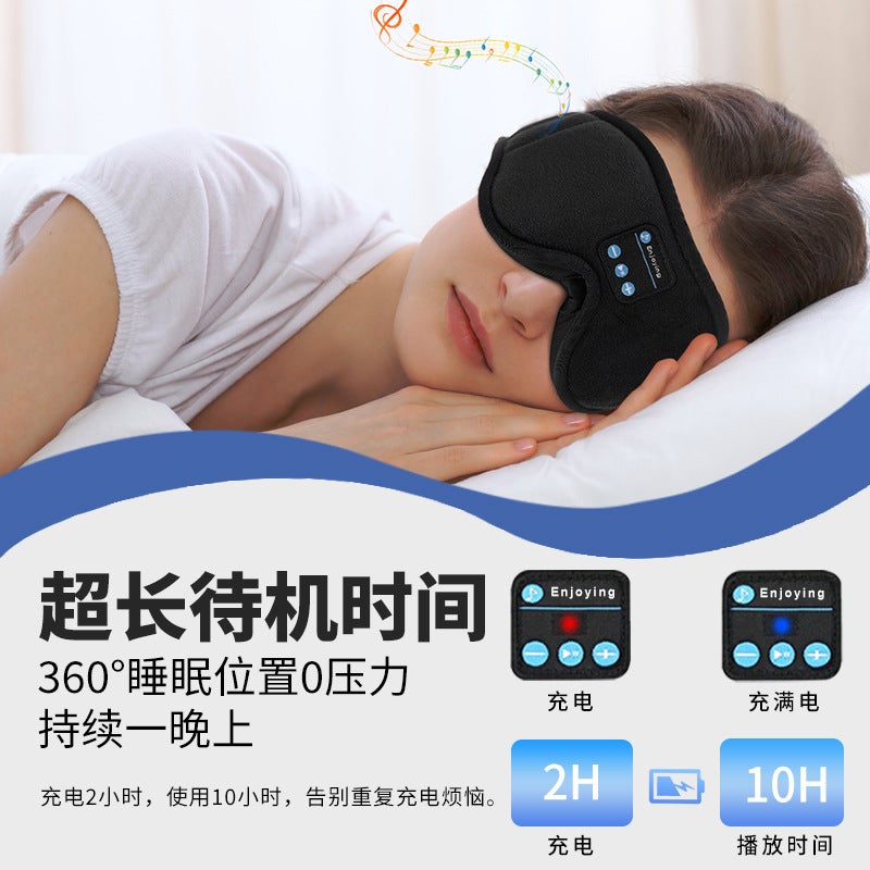 Bluetooth Sleep Eye Mask with Memory Foam, Music Eye Mask, Wireless, Breathable, Eye Protection, Black/Grey - Image 5