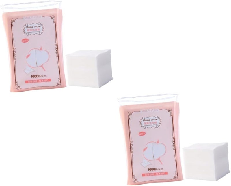 مناديل قطنية عضوية 2000 قطعة ناعمة ماصة لإزالة المكياج وسوابل الوجه - Image 1