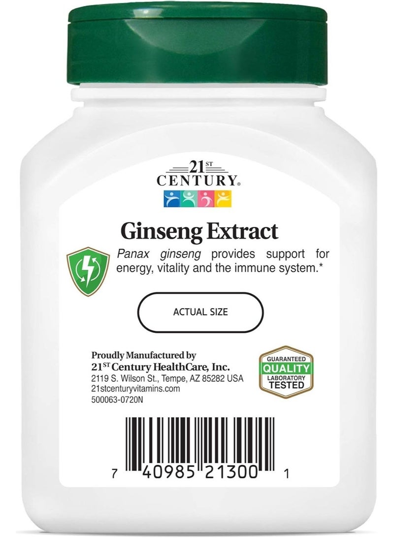 21st Century كبسولات مستخلص الجينسنغ النباتية، 60 عدداً - Image 3