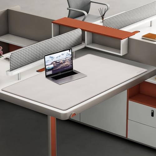 MAIDERN 40”x 24” Leather Desk Pad, Reversible Large Desk Mat, Cork & Leather Large Mouse pad for Desk, Waterproof Computer Desk Pad for Gaming Home Office (Cream) - Image 4