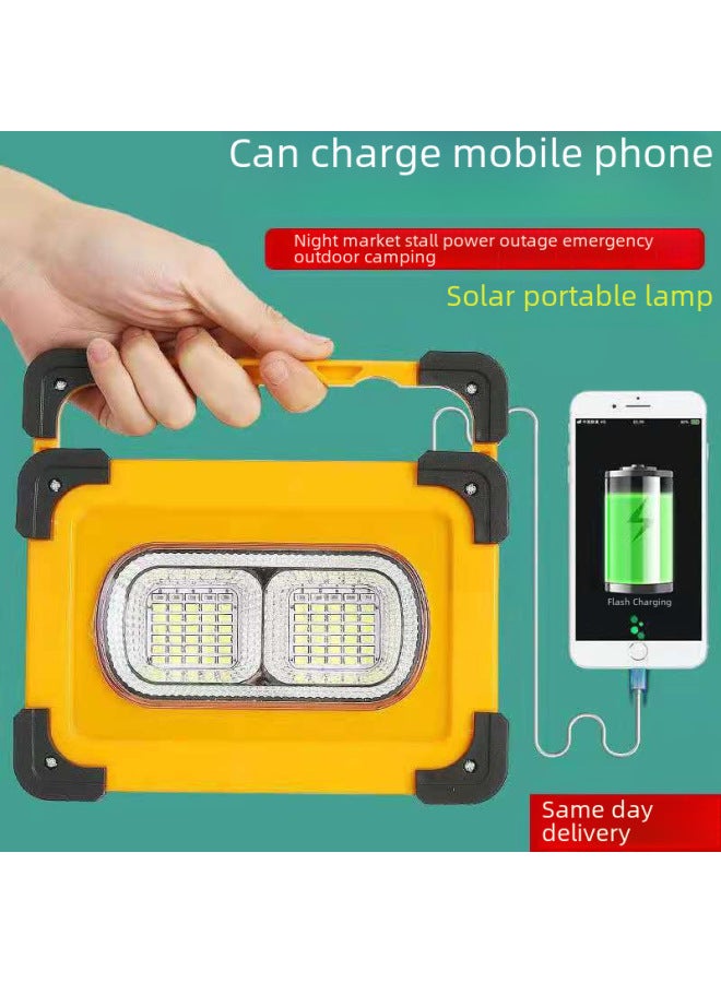 Solar LED Rechargeable Flood Light Magnet Bright Light Outdoor Lithium Waterproof Camping Light Portable Lighting